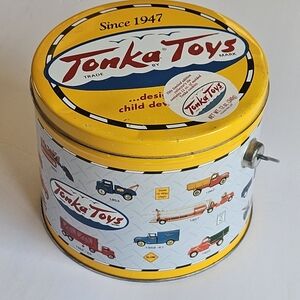 Tonka Toy Truck Limited Edition Cookie Round Storage Tin 1997 Vintage Hasbro